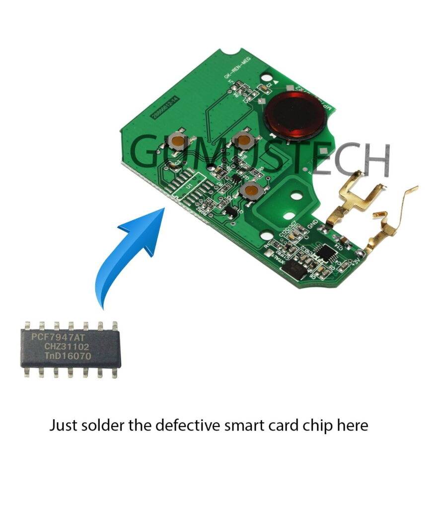 Renault Megane2 Smartcard RepairBoard 433 MHz PCF7947 ID46